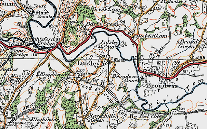 Old map of Lulsley in 1920