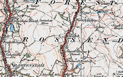 Old map of Lumb in 1924