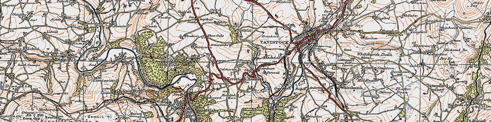 Old map of Buctor in 1919