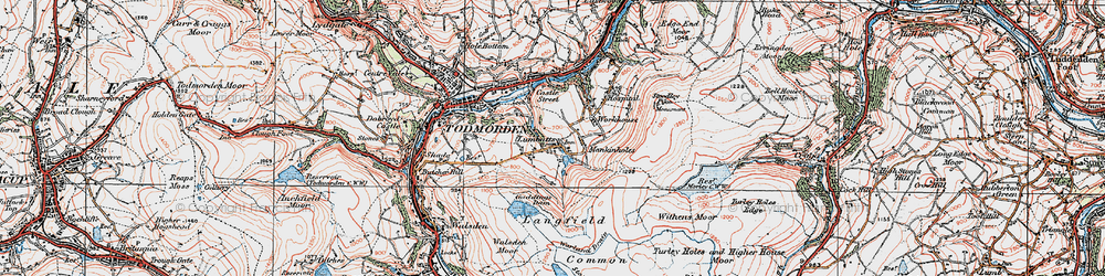 Old map of Lumbutts in 1925