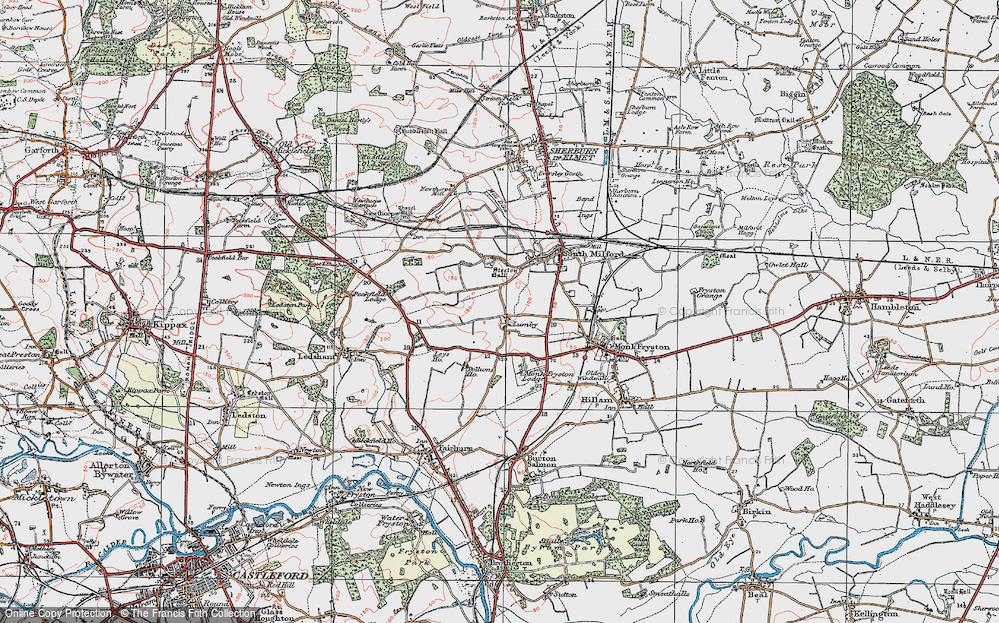 Old Map of Lumby, 1925 in 1925