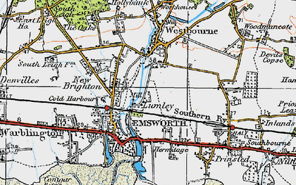 Old map of Lumley in 1919