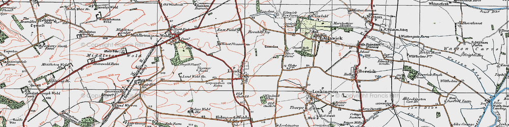 Old map of Lund in 1924