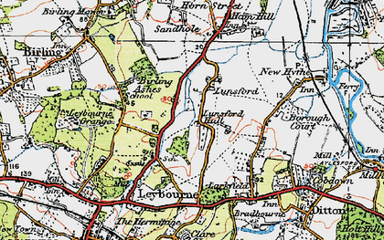 Old map of Lunsford in 1920
