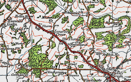 Old map of Lunsford's Cross in 1921