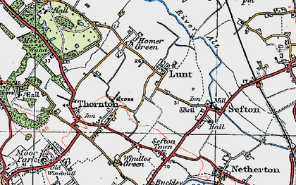 Old map of Lunt in 1923