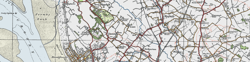 Old map of Lunt in 1923