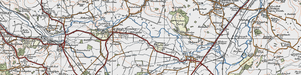 Old map of Lupin in 1921