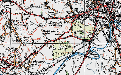 Old map of Lupset in 1925