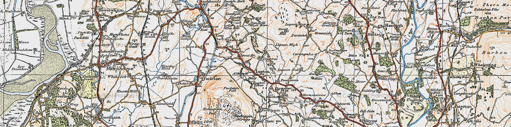 Old map of Badger Gate in 1925