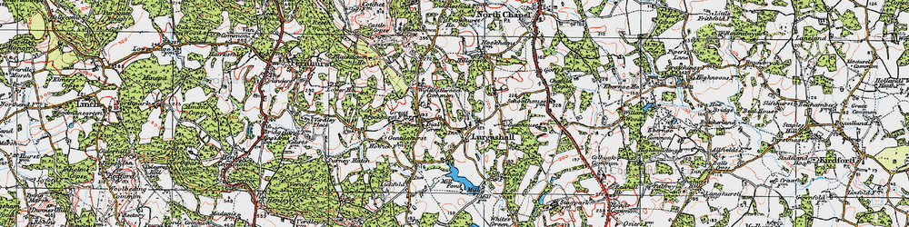 Old map of Lurgashall in 1920