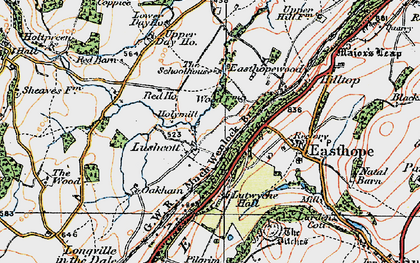 Old map of Lutwyche Hall in 1921