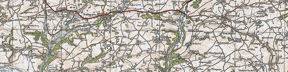 Old map of Luson in 1919