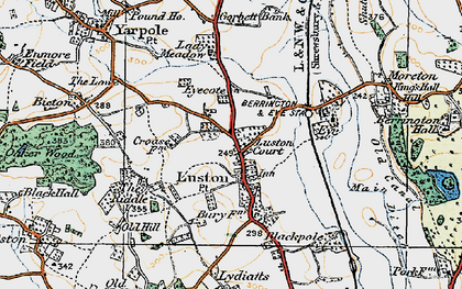 Old map of Luston in 1920