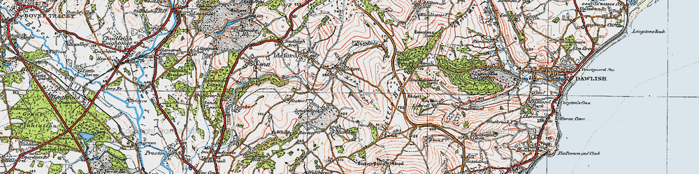 Old map of Luton in 1919