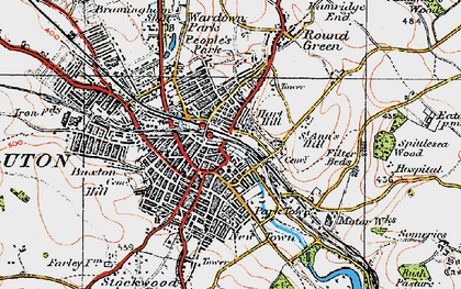 Old map of Luton in 1920