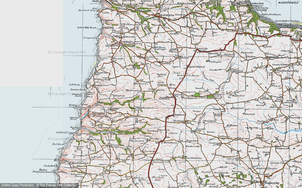 Old Map of Lutsford, 1919 in 1919