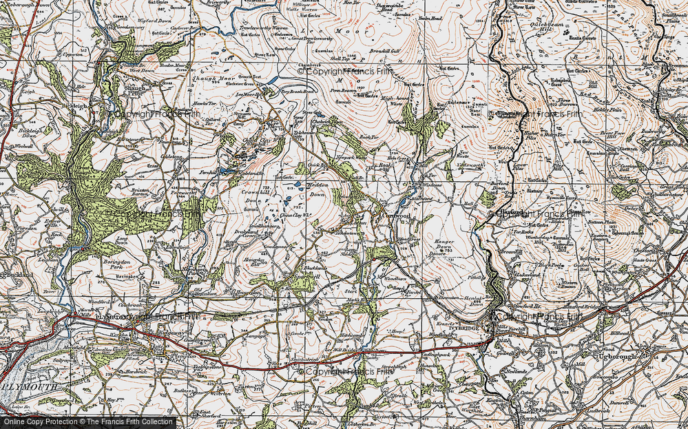Old Map of Lutton, 1919 in 1919