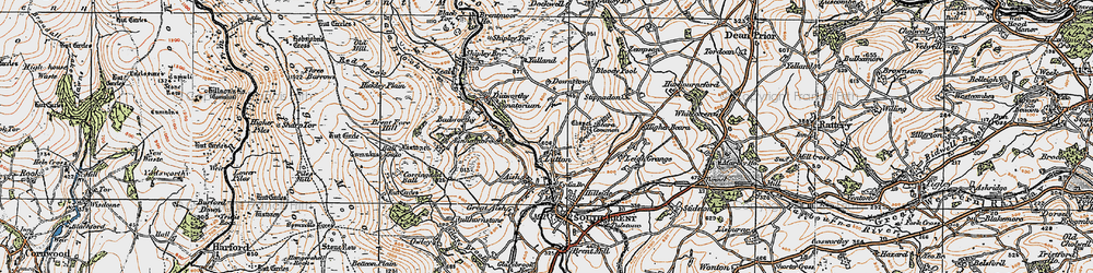 Old map of Yalland in 1919
