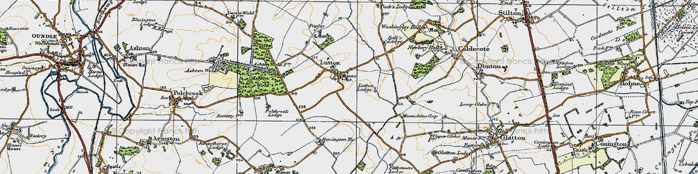 Old map of Lutton in 1920