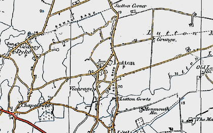 Old map of Lutton in 1922