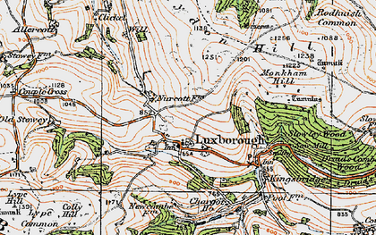 Old map of Luxborough in 1919