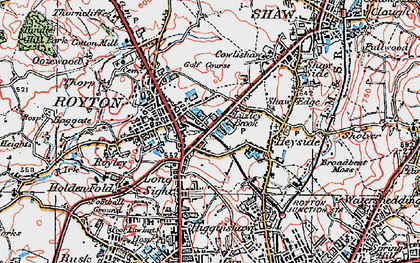 Old map of Luzley Brook in 1924
