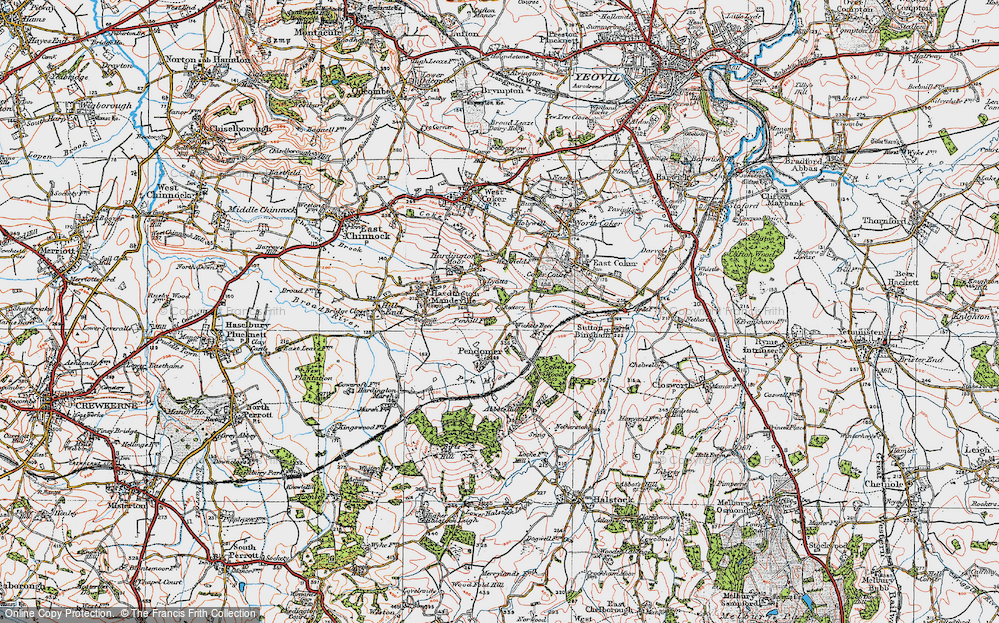 Old Map of Lyatts, 1919 in 1919