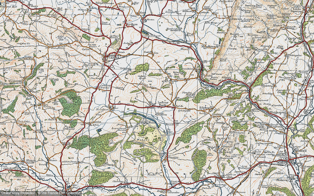 Old Map of Lydbury North, 1920 in 1920