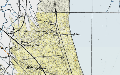 Old map of Lydd-on-Sea in 1921