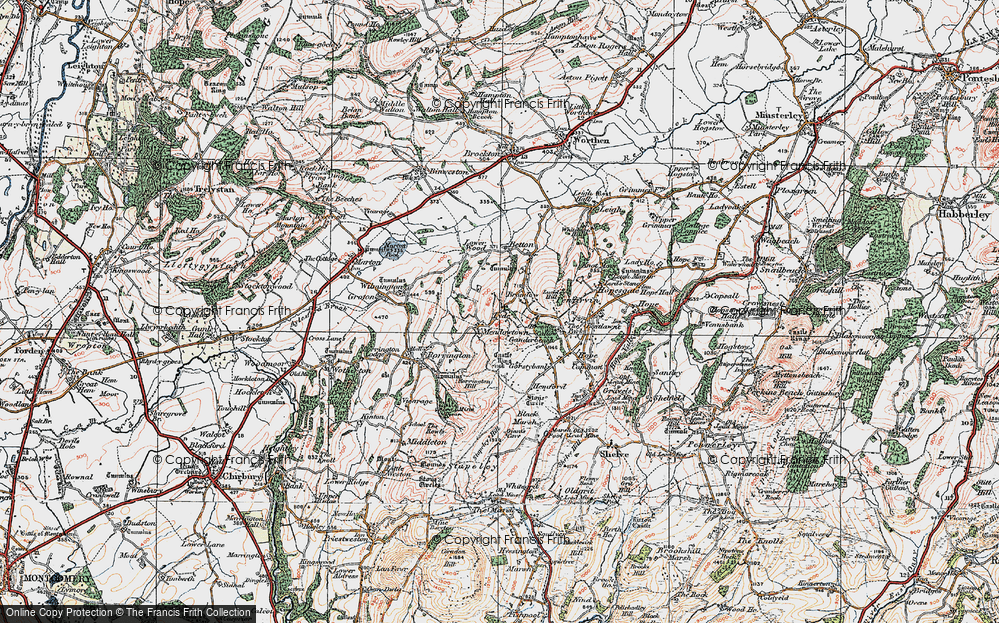 Old Map of Lyde, 1921 in 1921