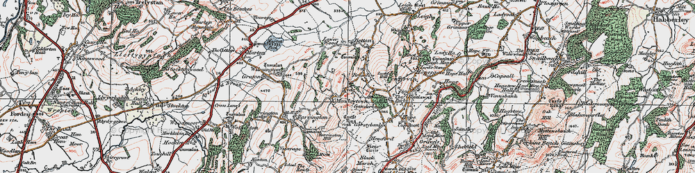 Old map of Lyde in 1921