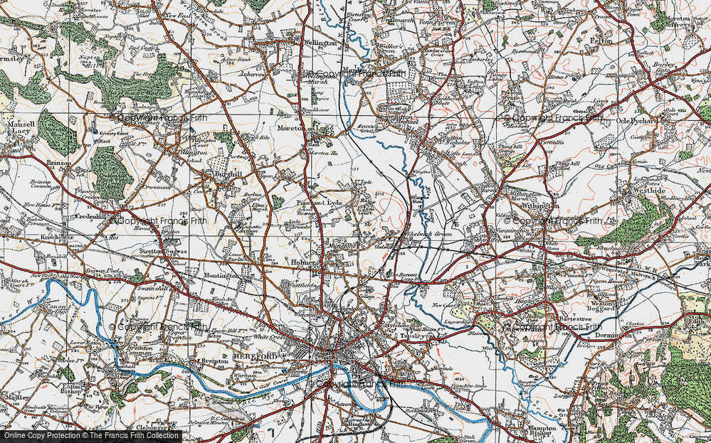 Old Map of Lyde Cross, 1920 in 1920