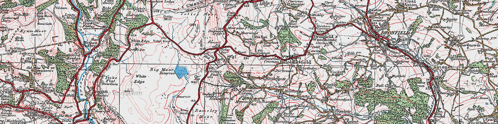 Old map of Lydgate in 1923