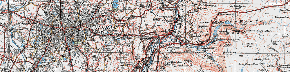 Old map of Lydgate in 1924