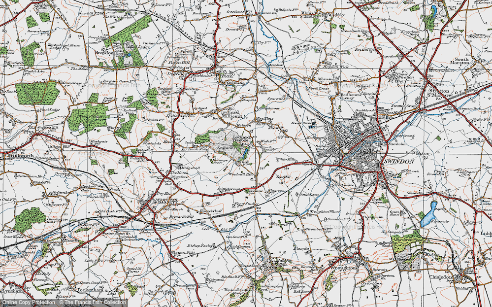 Old Map of Lydiard Tregoze, 1919 in 1919