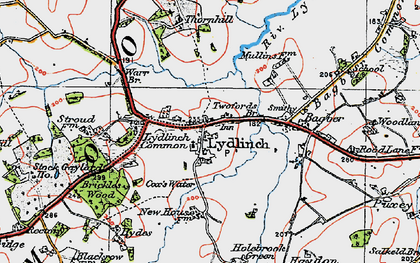 Old map of Lydlinch in 1919