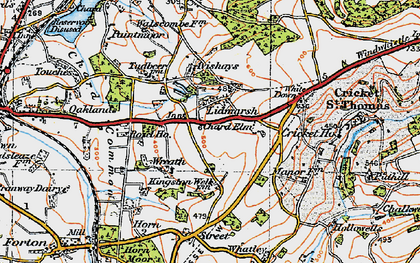 Old map of Avishays in 1919