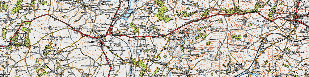 Old map of Avishays in 1919