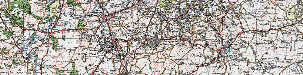 Old map of Lye in 1921