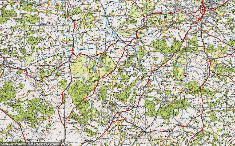 Old Map of Historic Map covering Bream Wood in 1920