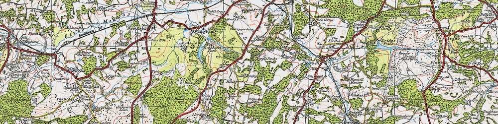 Old map of Lye Green in 1920