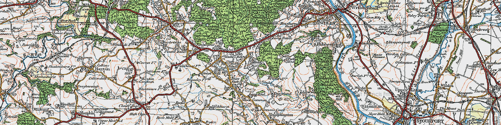 Old map of Lye Head in 1920