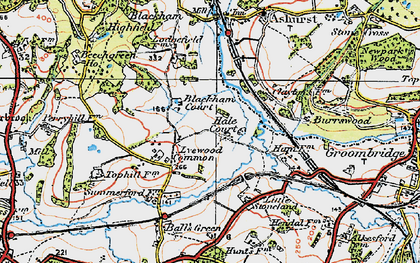Old map of Lyewood Common in 1920