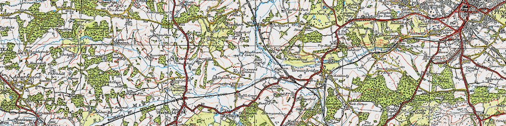 Old map of Lyewood Common in 1920