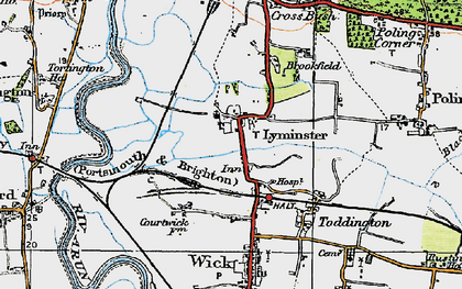 Old map of Brookfield in 1920