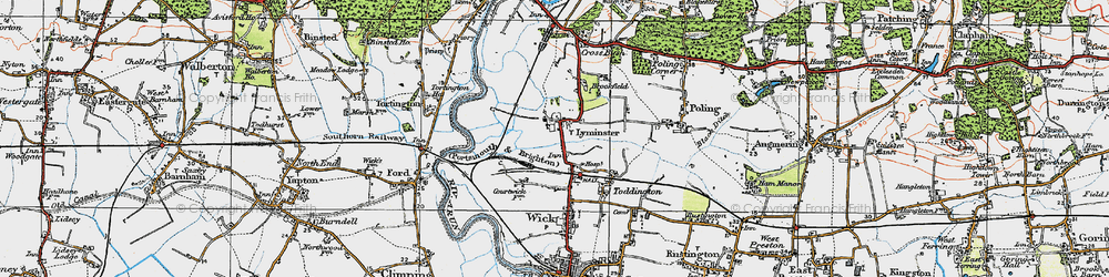 Old map of Brookfield in 1920