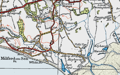Old map of Lymore in 1919
