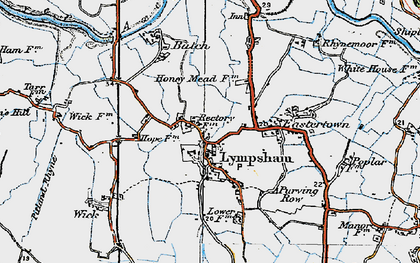 Old map of Lympsham in 1919