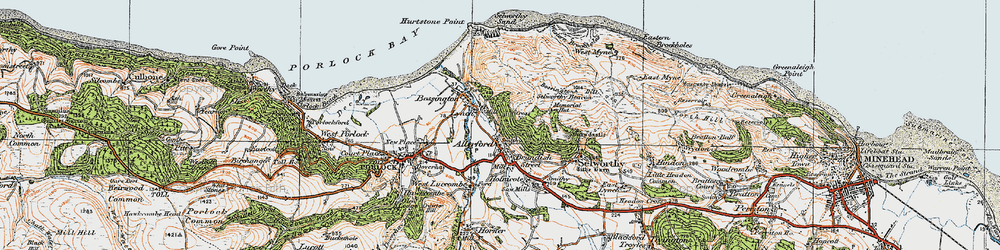 Old map of Lynch in 1919